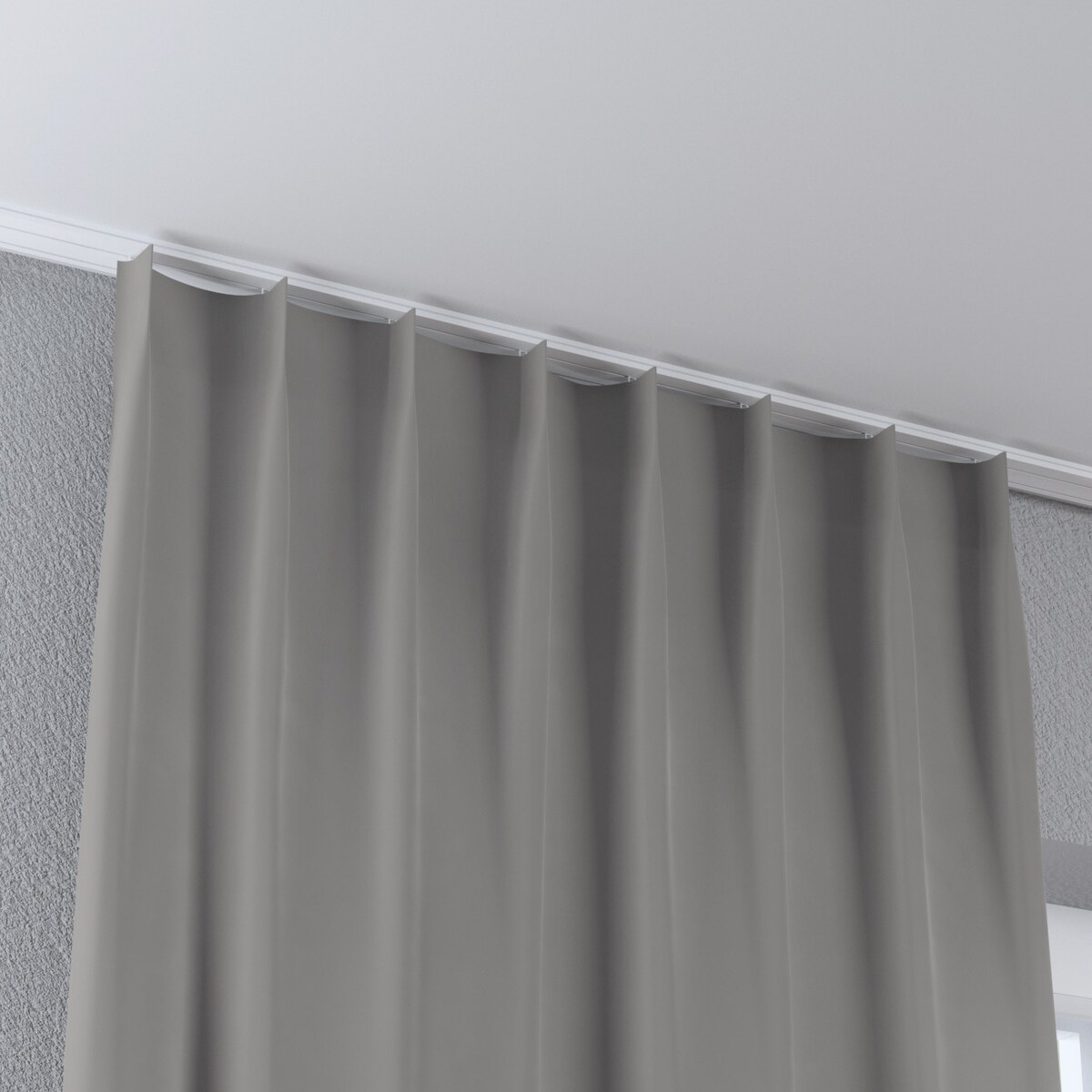 Zasłona na haczykach flex pojedynczych 130x260 szary