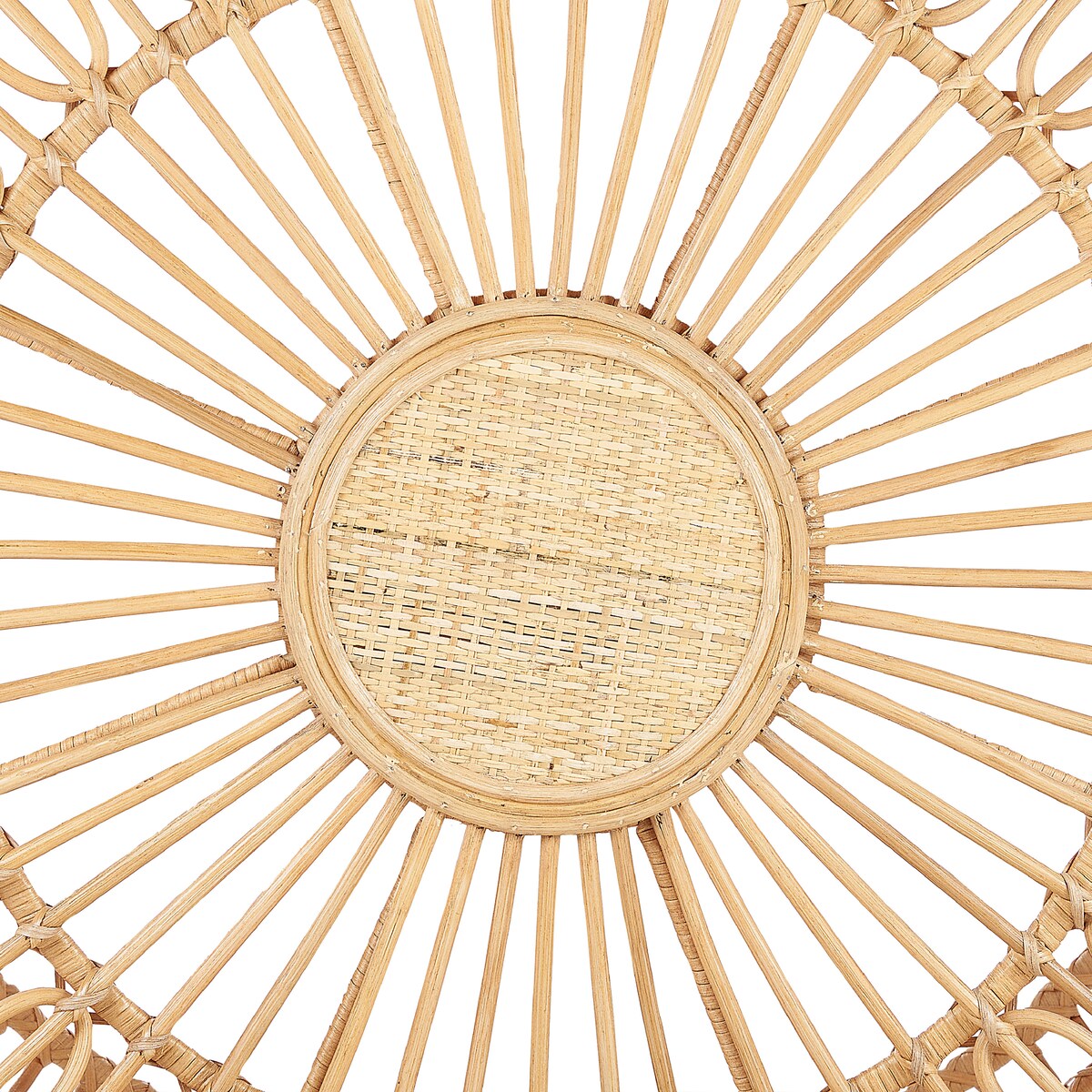 Stolik kawowy ogrodowy RANDAZZO 85 cm 85 cm Rattan Jasnobrązowy