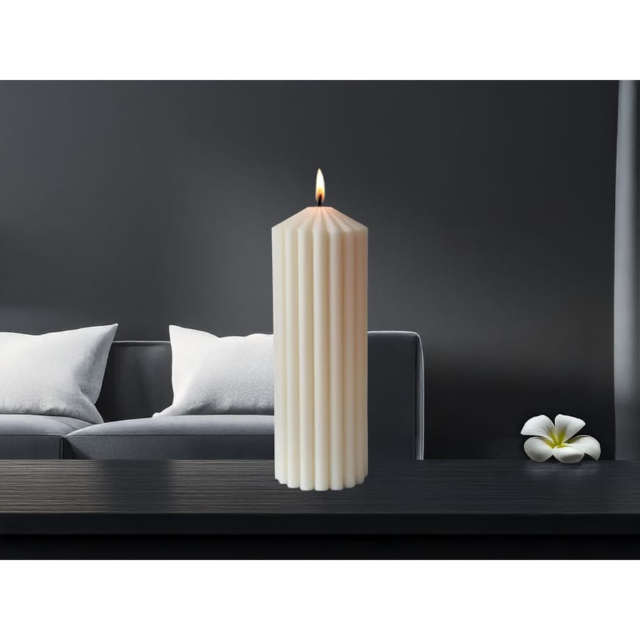 Świeca sojowa dekoracyjna Lamele duża