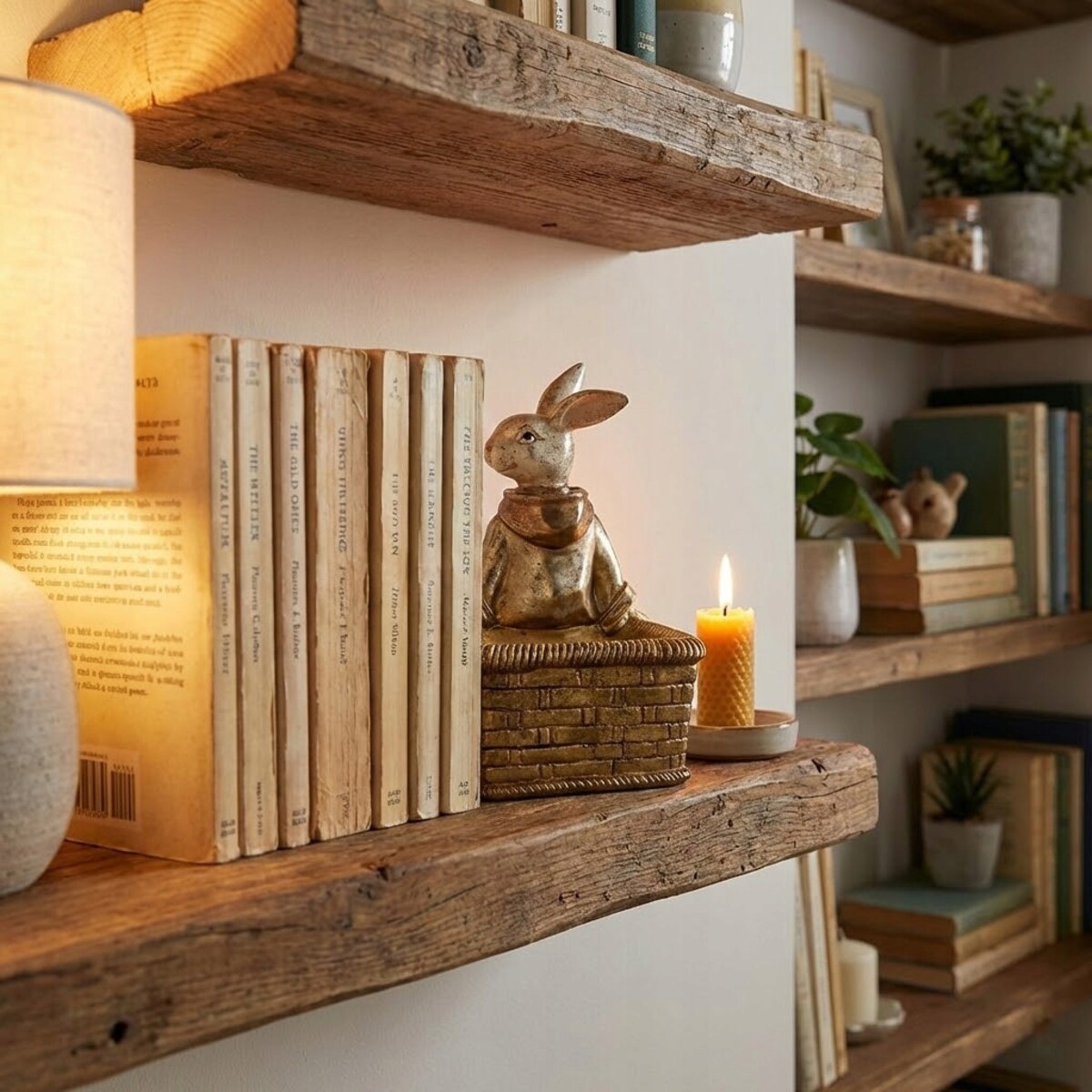 ZAJĄC WIELKANOCNY ZŁOTY POJEMNIK NA KLUCZE DROBIAZGI FIGURKA ZAJĄCZEK 22cm