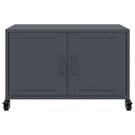 vidaXL Szafka RTV, antracytowa, 68x39x43,5 cm, stal