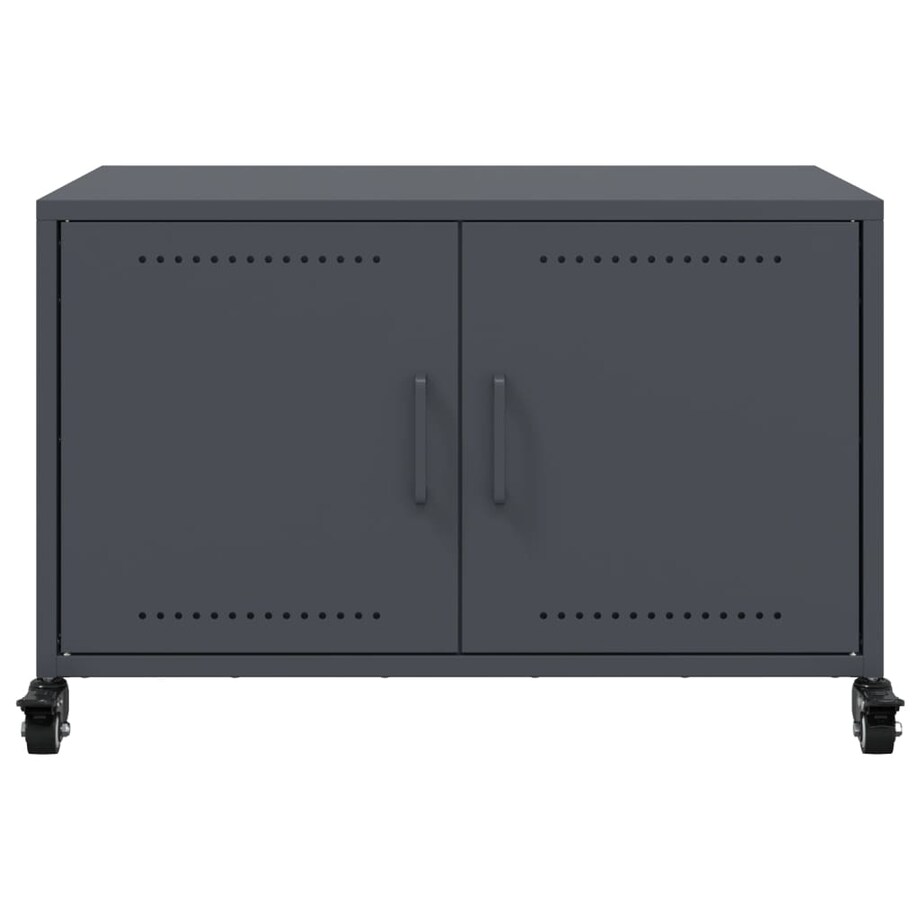 vidaXL Szafka RTV, antracytowa, 68x39x43,5 cm, stal