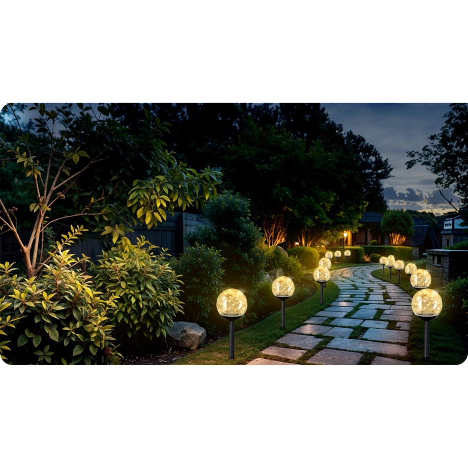 Lampa solarna ogrodowa kula led Ilumen 4szt.