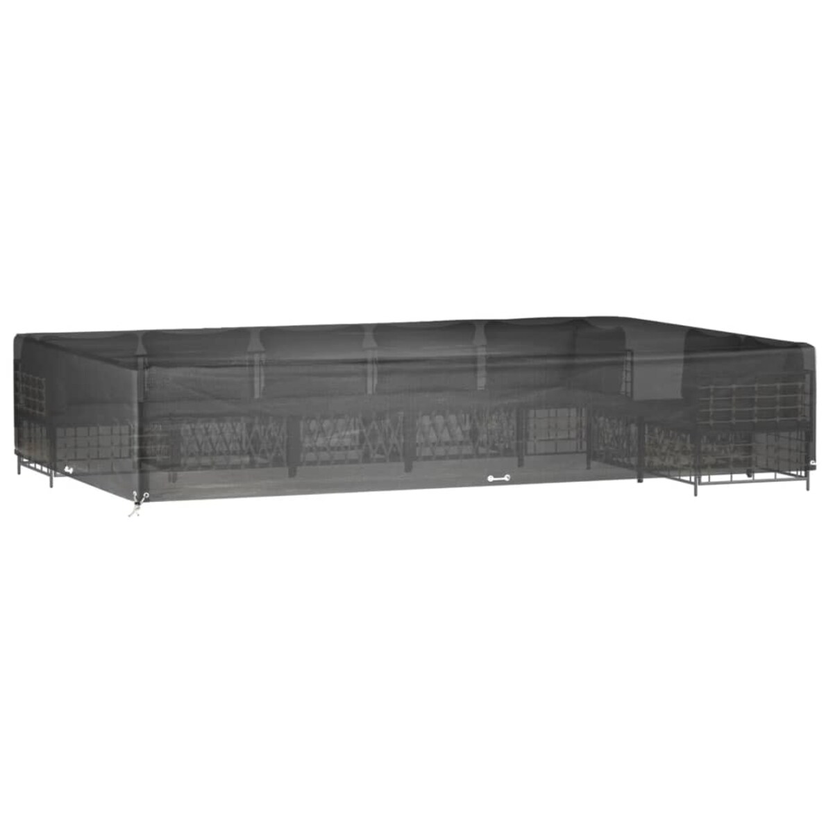vidaXL Pokrowiec na meble ogrodowe, 16 oczek, 325x205x60 cm, prostokąt