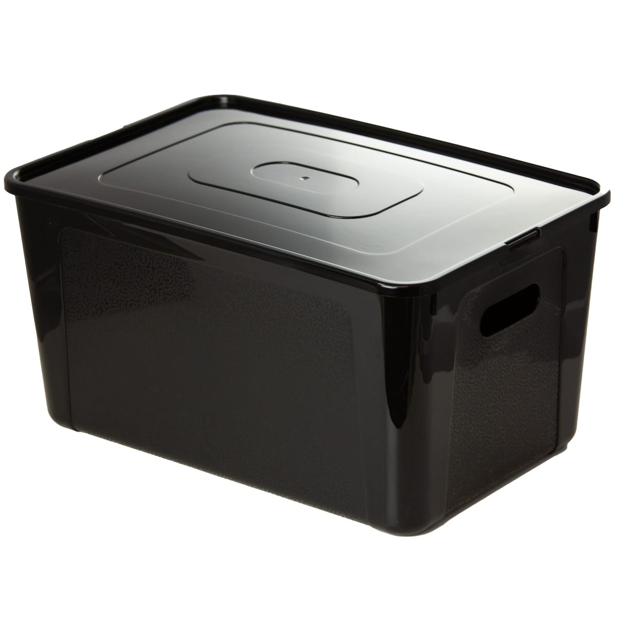 Pojemnik Pudło Plastikowe 39X26X20.5 Cm 20 L Z Pokrywą Do Przechowywania Czarne