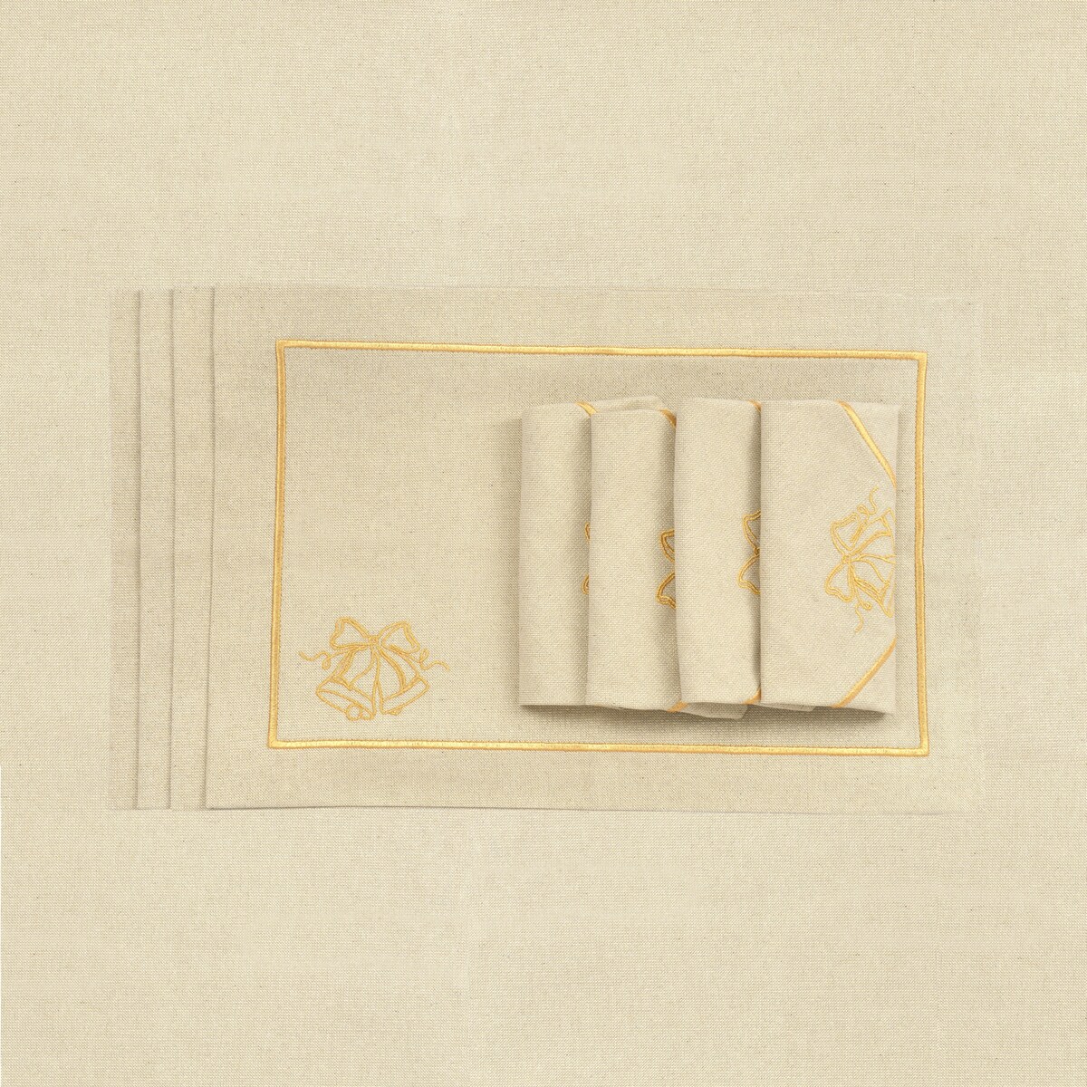 Podkładki Candy Cane Jouful Christmas Goldenline – komplet 6 szt.