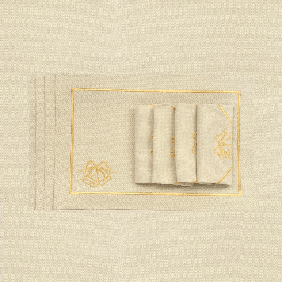 Podkładki Candy Cane Jouful Christmas Goldenline – komplet 6 szt.