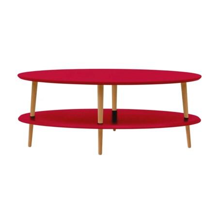 Ława owalna OVO LOW 110x70 czerwona
