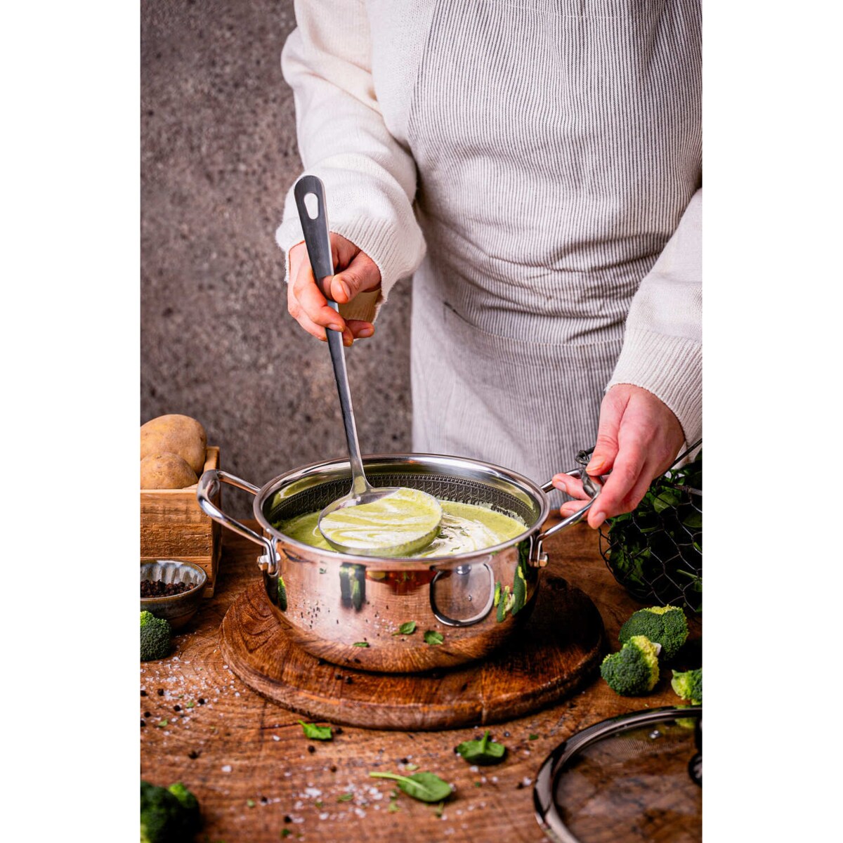 Zestaw profesjonalnych garnków Mitsu 20 + 24 cm z pokrywkami Plaster miodu Na indukcje Na gaz Nierdzewna