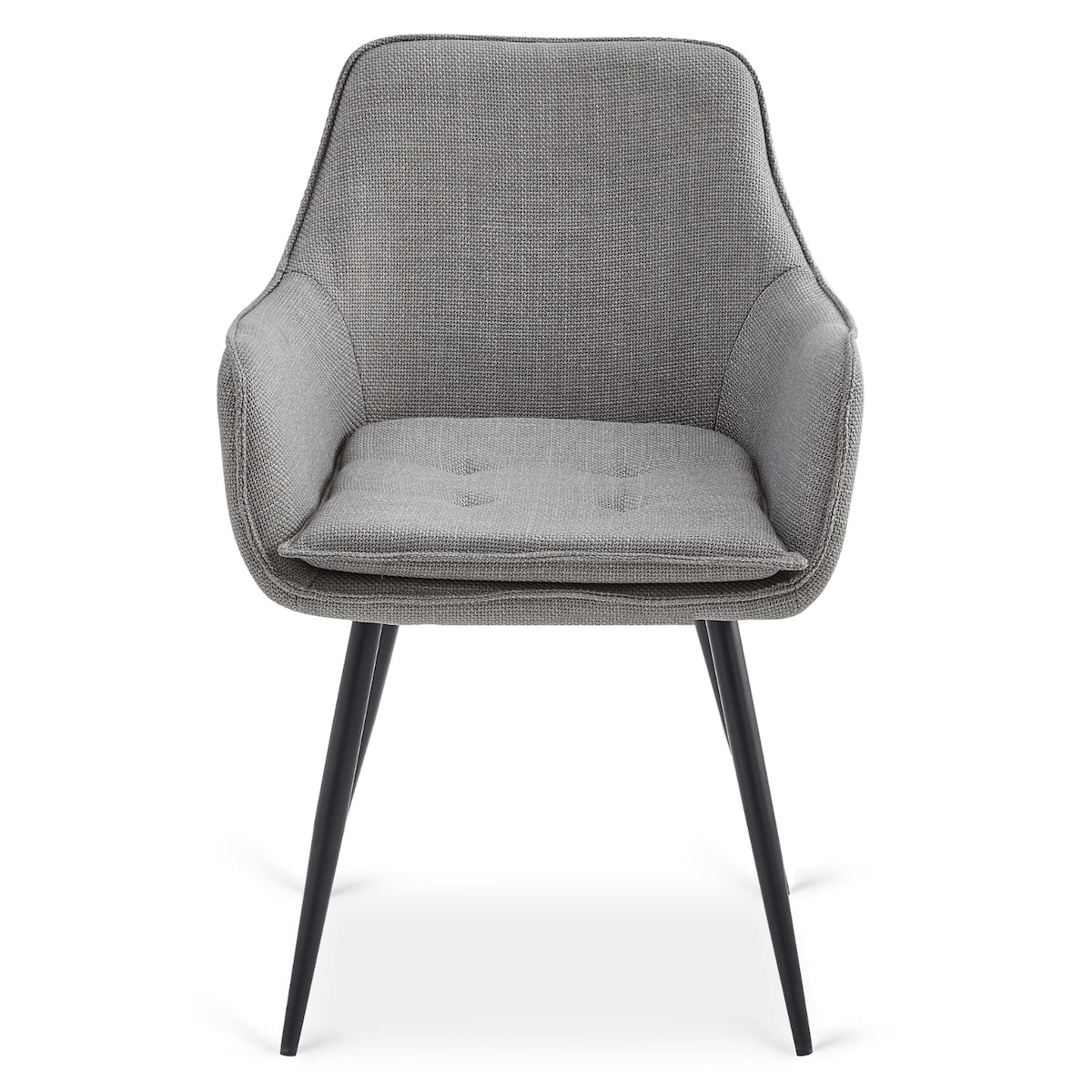 Krzesło Tapicerowane Kubełkowe Do Jadalni Salonu Kuchni Szare EDRICK