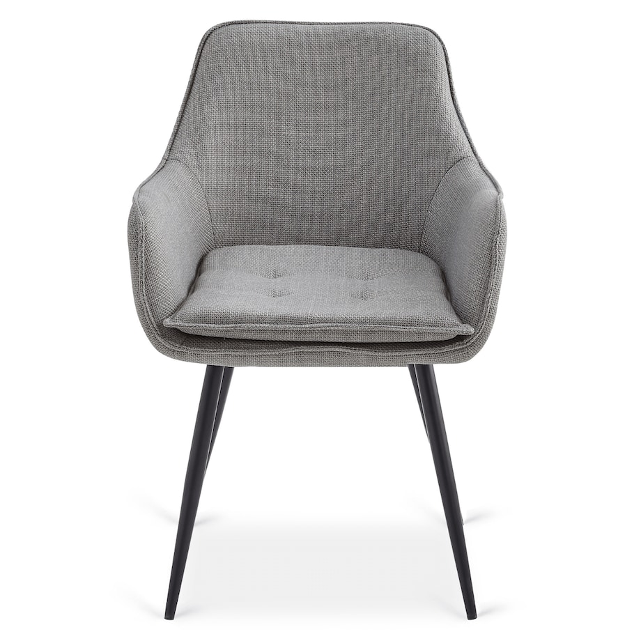 Krzesło Tapicerowane Kubełkowe Do Jadalni Salonu Kuchni Szare EDRICK