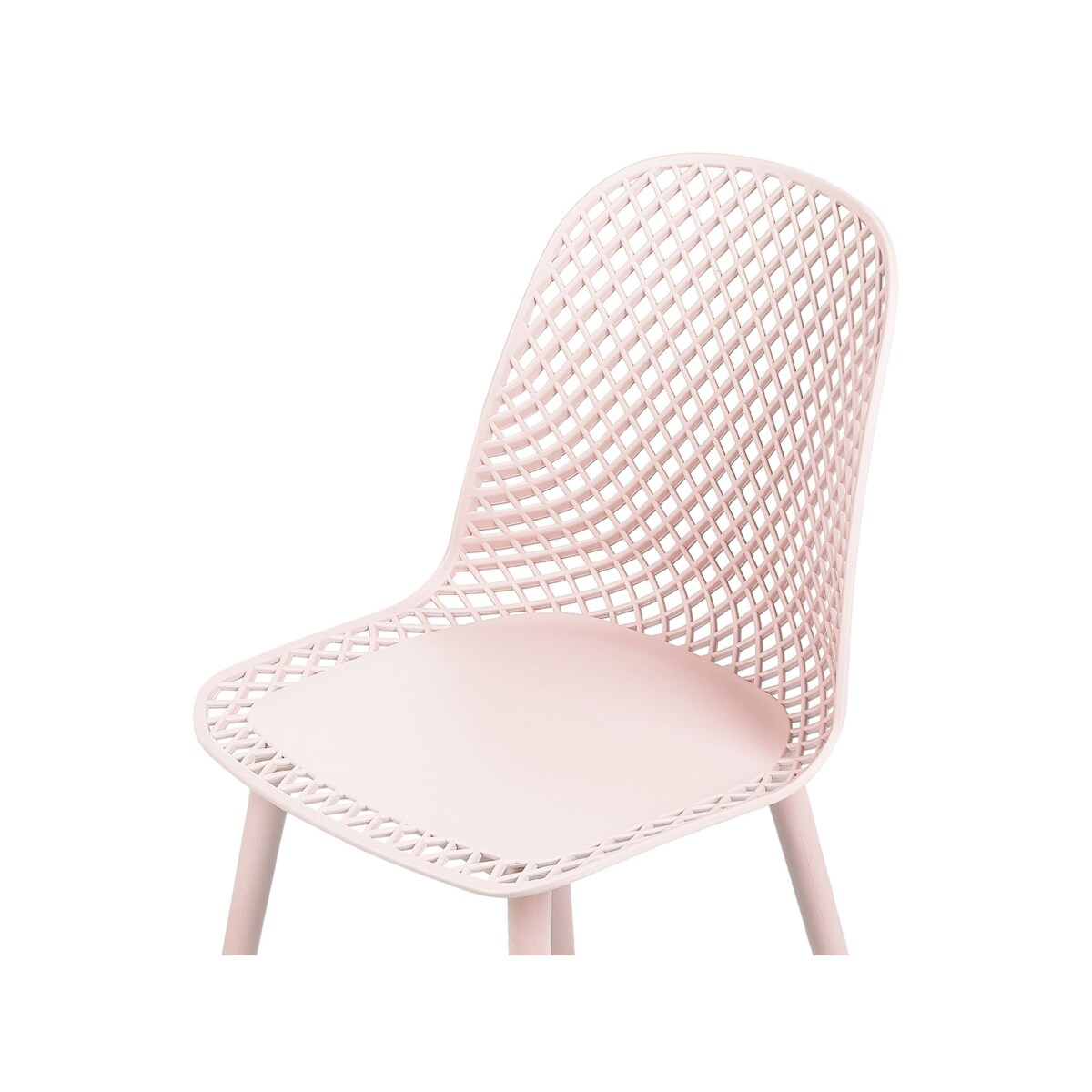Zestaw 4 krzeseł do jadalni różowy EMORY
