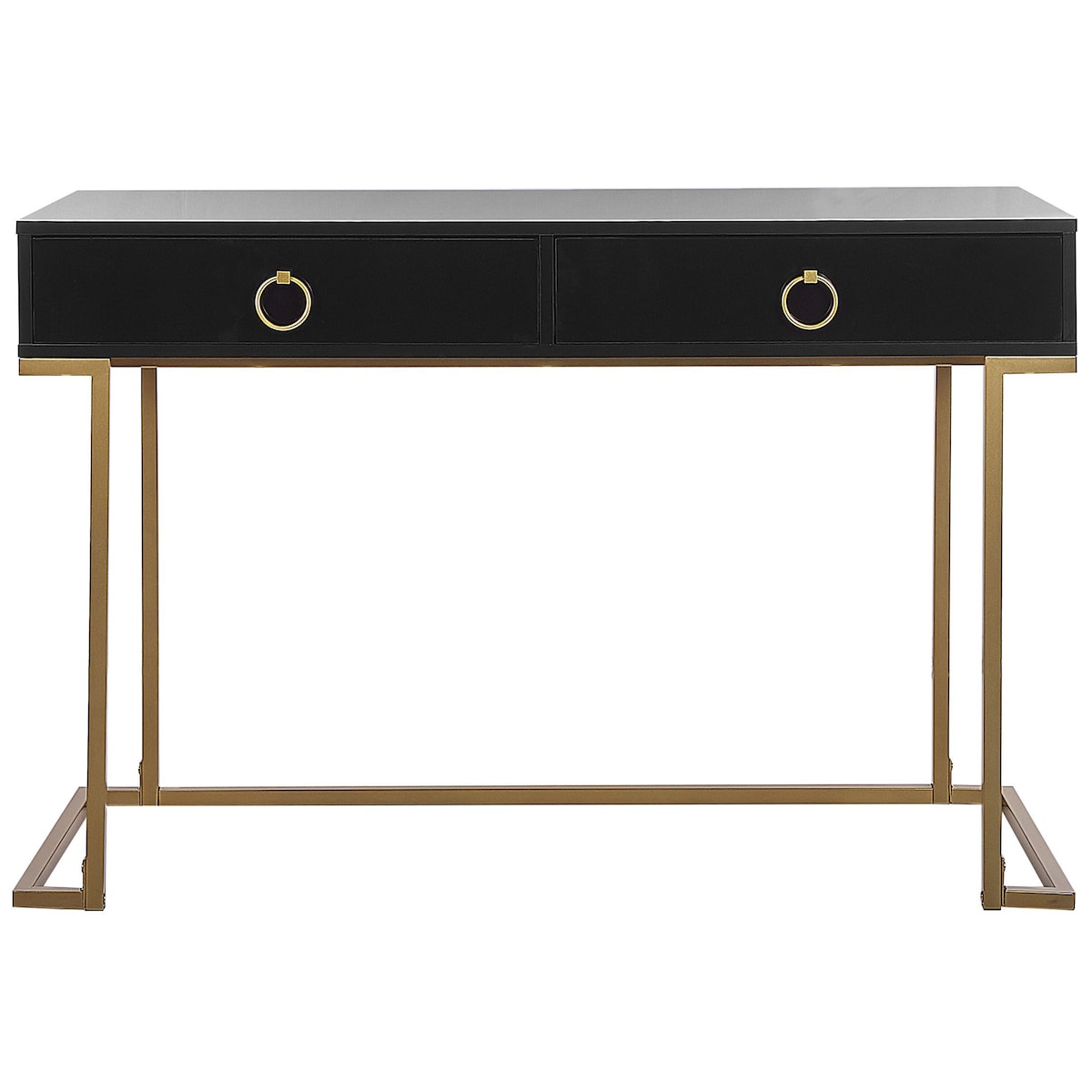 Konsola WESTPORT Czarny/ złoty 115 cm 50 cm z szufladami