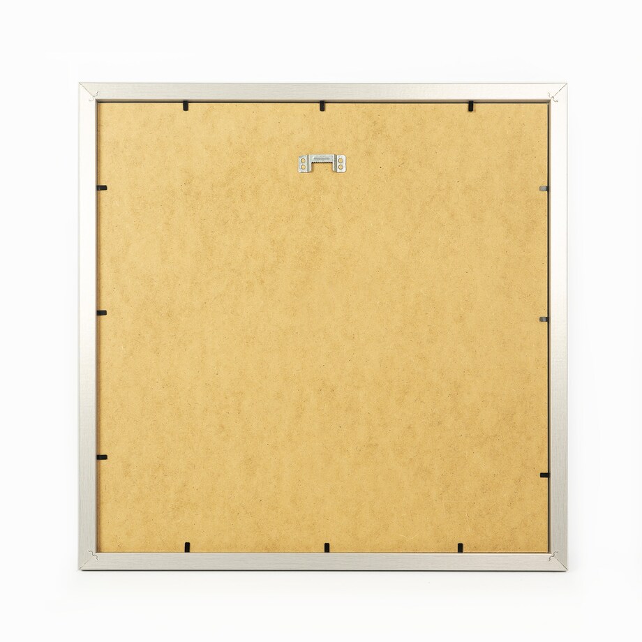 Ramka na zdjęcia 30x30 cm srebrna rama MDF z plexi do powieszenia pion poziom klasyczna kwadratowa ramka FRAMAI®