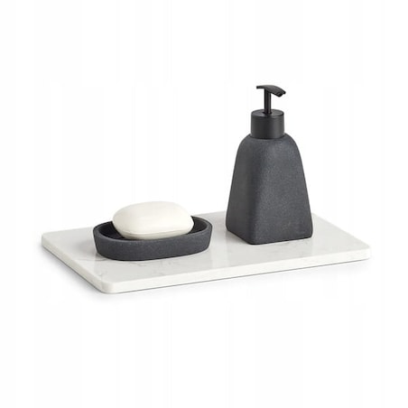 Deska Talerz Taca Serwowania Przekąsek Serów marmur Biały 28 x 18 cm Przyjęcie