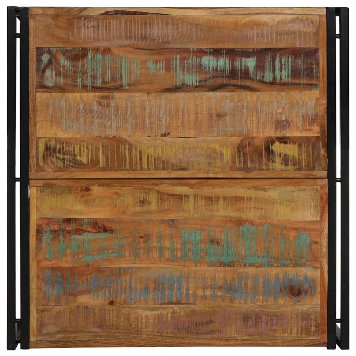 vidaXL Stolik kawowy wielokolorowy 80x80x35 cm lite drewno odzyskane