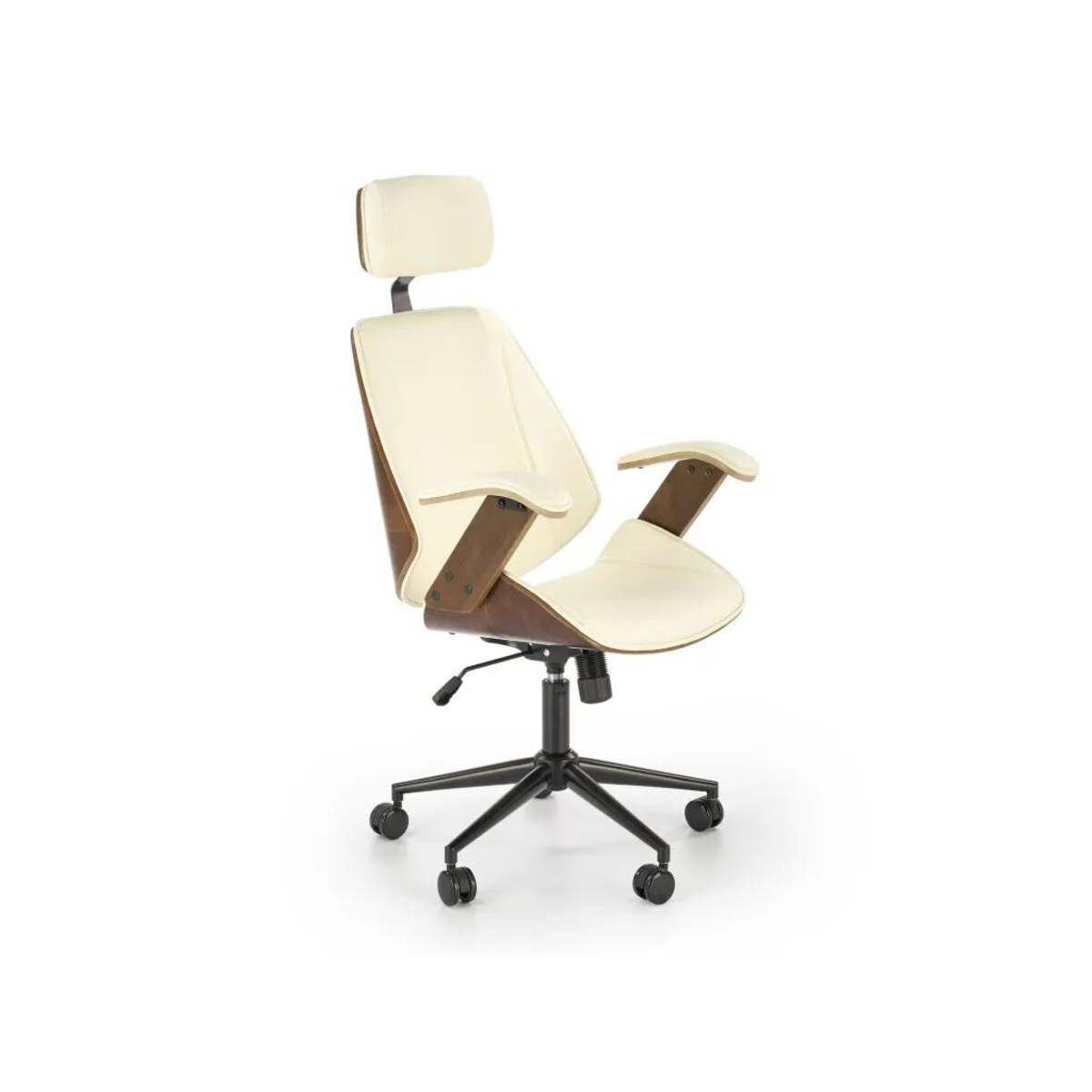 Fotel biurowy IGNAZIO orzech/kremowy