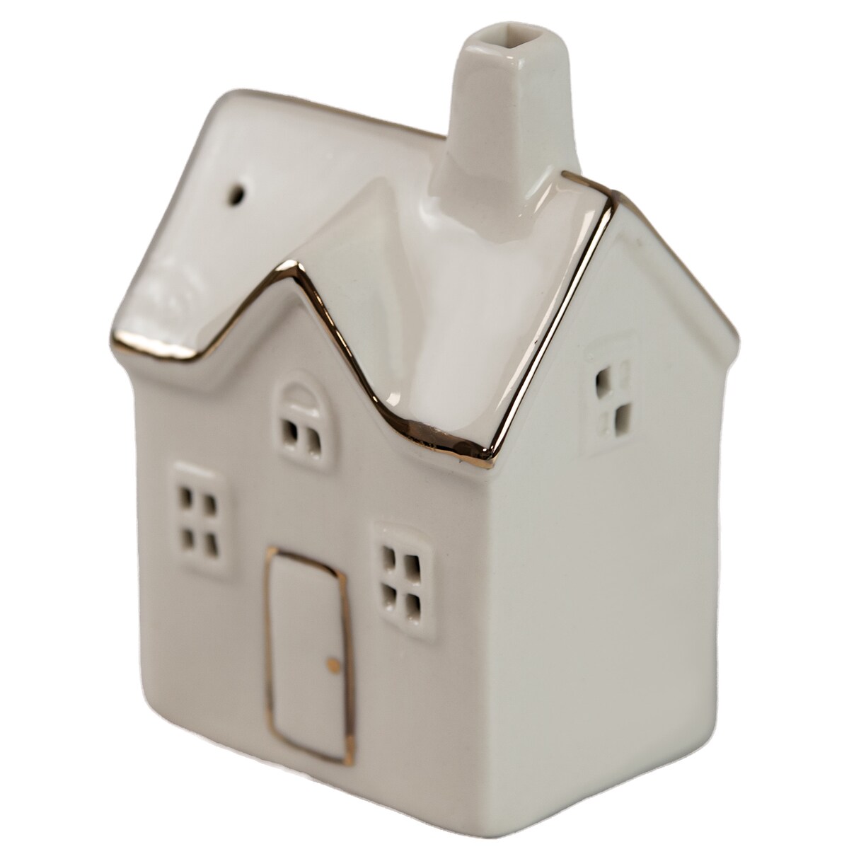 Domek Porcelanowy Ozdoba Na Parapet 12,5 Cm Świąteczna Led Na Baterie Boże Narodzenie