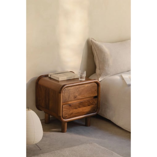 Szafka nocna z drewna mango, 50x45 cm, Gina