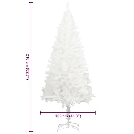 vidaXL Sztuczna choinka z realistycznymi igłami, biała, 210 cm