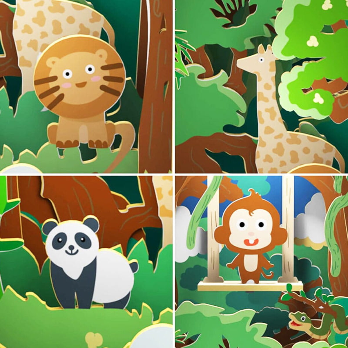 Miniaturowy domek Book Nook - Przygoda w ZOO