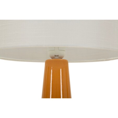 Lampa stołowa Gress, kolor musztardowy i biały, ceramika, żelazo i tkanina, 30 x 30 x 51,5 cm, 1 x E27, max. 40 W, styl nowoczesny, Mauro Ferretti