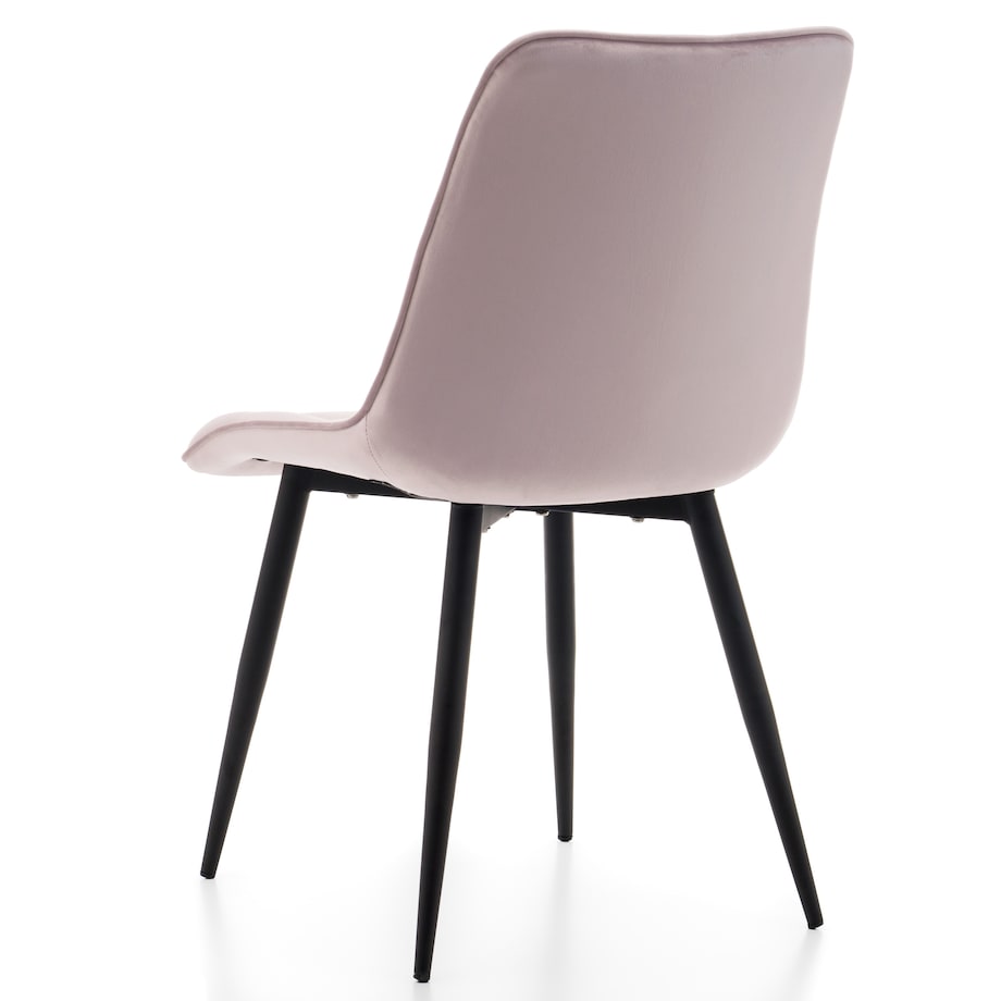 Krzesło tapicerowane welurowe CHIC velvet różowy do salonu jadalni