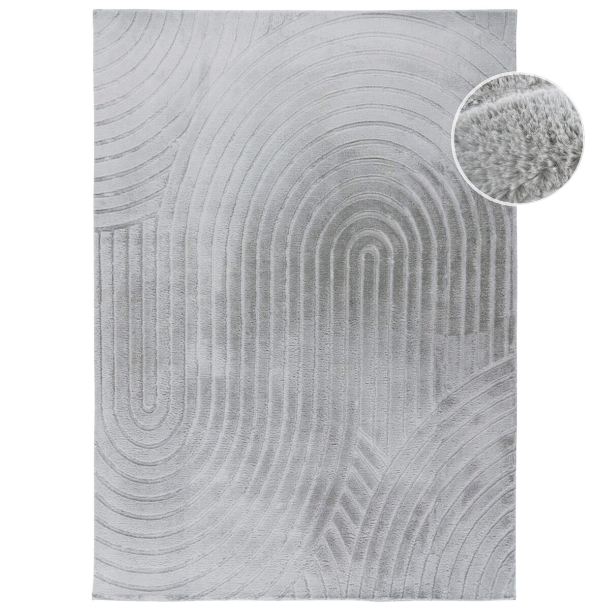 Dywan nowoczesny 3D, miękki Waving 5010 Szary 160x230