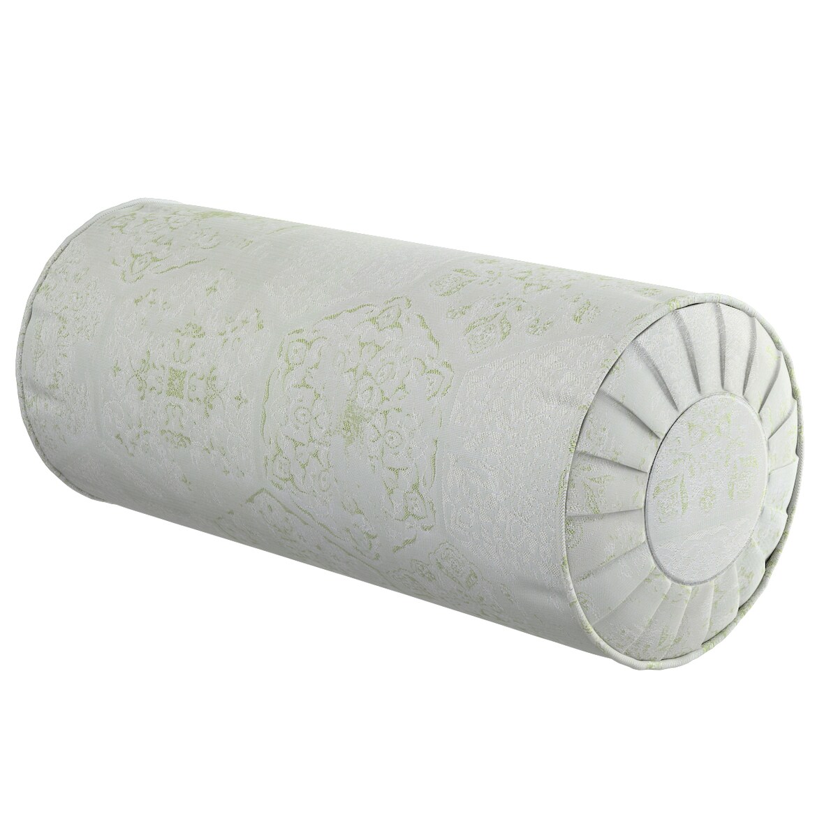 Poduszka wałek z zakładkami, zielony ornament, Ø20 x 50 cm, Christmas