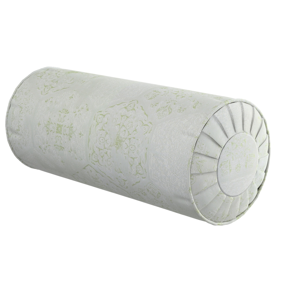 Poduszka wałek z zakładkami, zielony ornament, Ø20 x 50 cm, Christmas