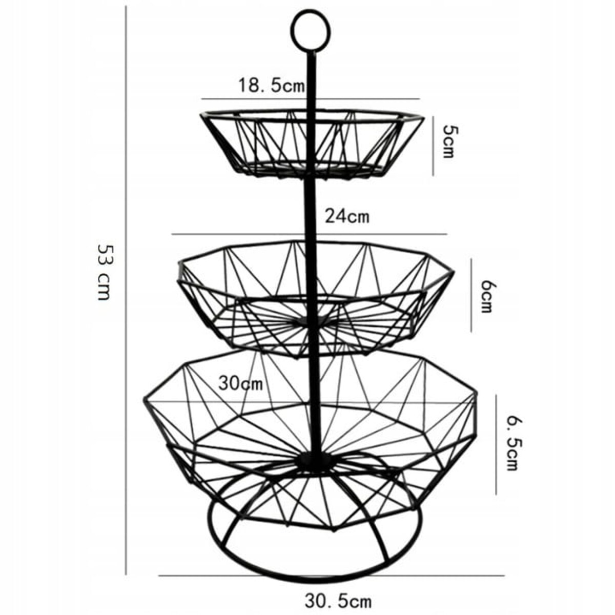 Koszyk patera na owoce 3-poziomowa BRUNBESTE