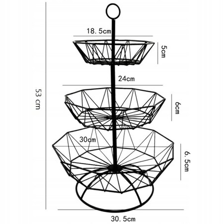 Koszyk patera na owoce 3-poziomowa BRUNBESTE