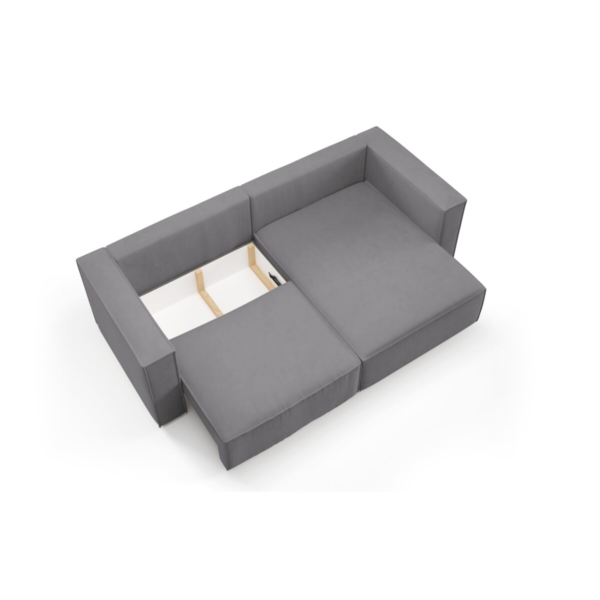 Narożnik KEYMON z funkcją spania welurowa tkanina Kolor: Gerra 70