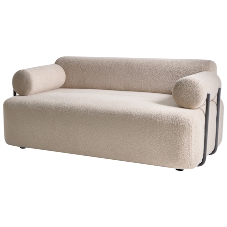 Sofa dla 2 osób ELVA Boucle Beżowy