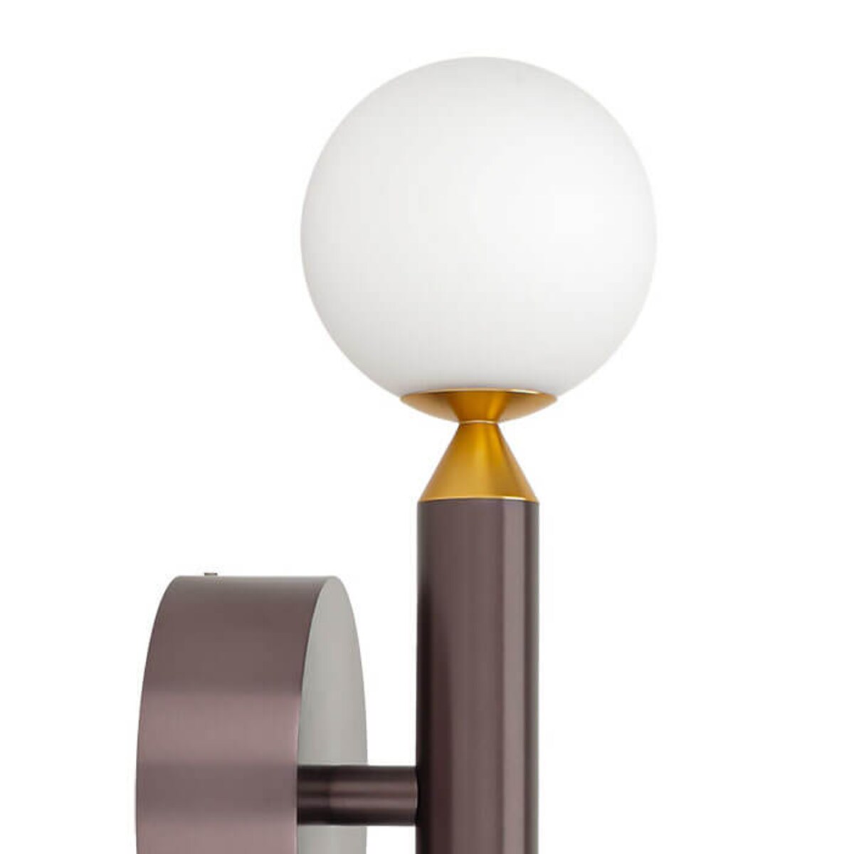 Kulista lampa ścienna Laon WL-2018109-1 Italux LED 6W 3000K brązowy biały złoty