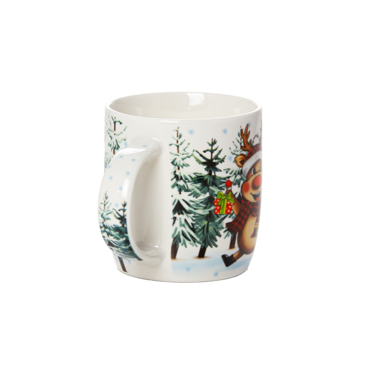 Kubek Świąteczny Ceramiczny Na Prezent 370 Ml Boże Narodzenie Renifer