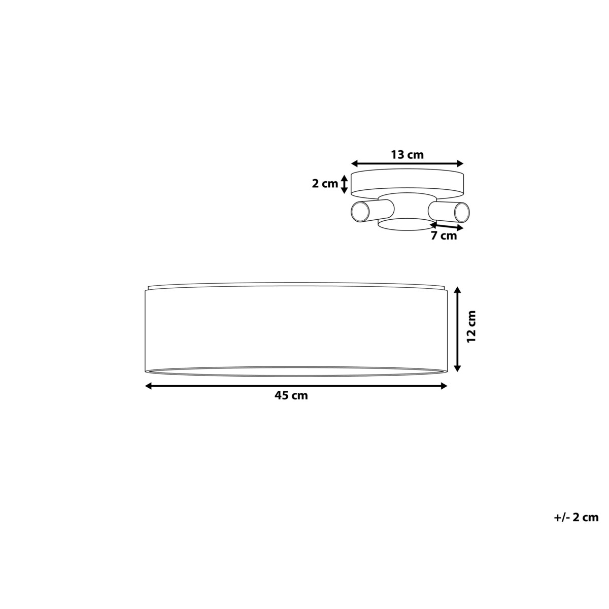 Lampa sufitowa czarna RENA