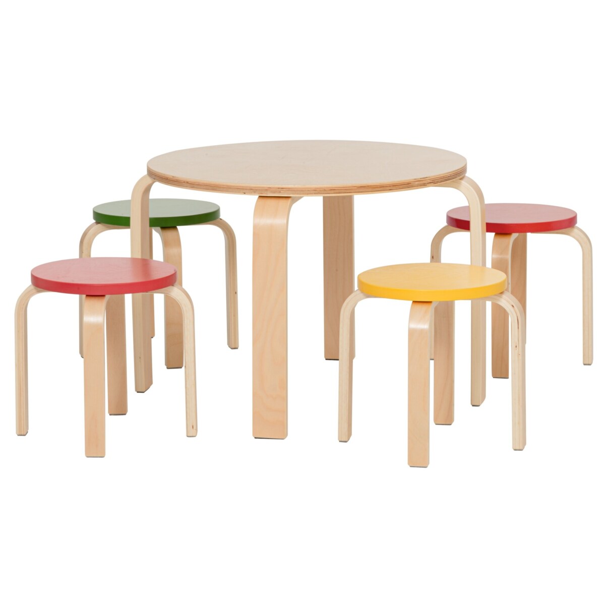 Lekki stolik ze sklejki LILLA, Ø 69 cm