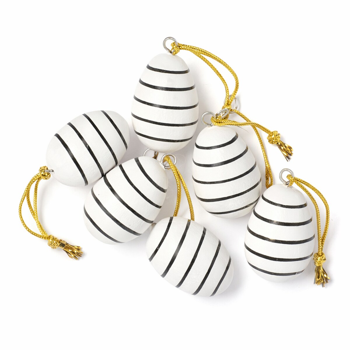 Dekoracja drewniana do powieszenia jajko 6 szt. wielkanocne na WIELKANOC