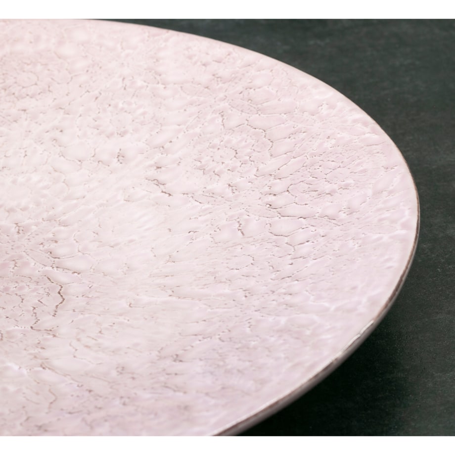 PATERA NA OWOCE CIASTO RÓŻOWA ceramiczna okrągła na stół 40cm