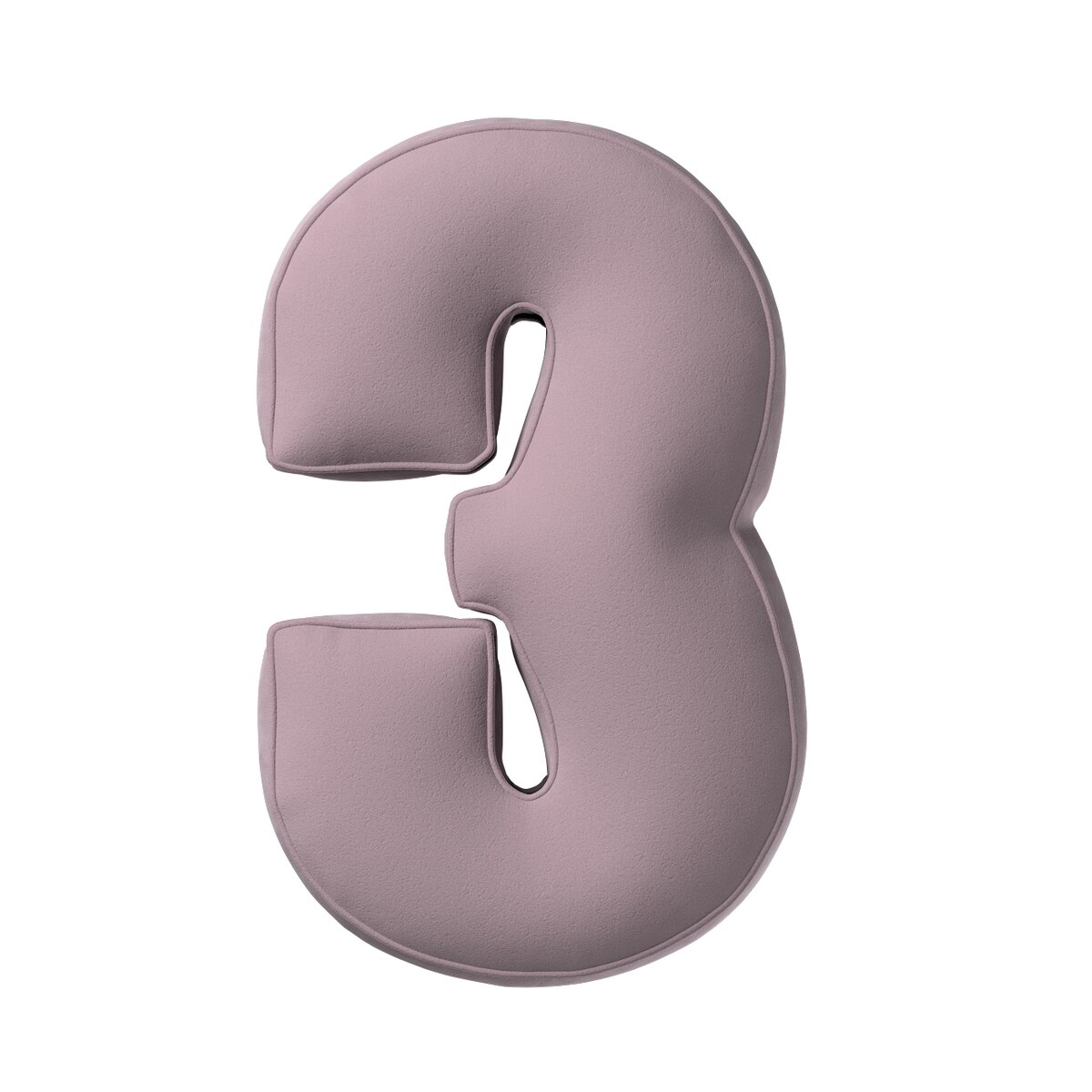 Poduszka Cyferka 3, zgaszony róż, 25 x 40 cm, Posh Velvet