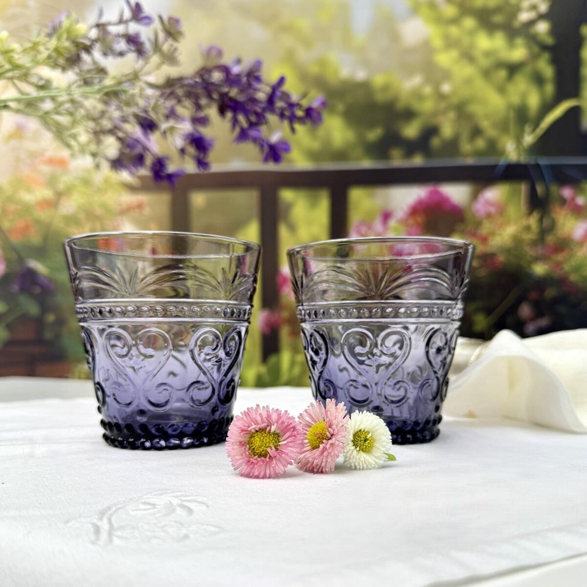 VILLA ITALIA Szklanka ametystowa 250 ml 9 cm FIORINO