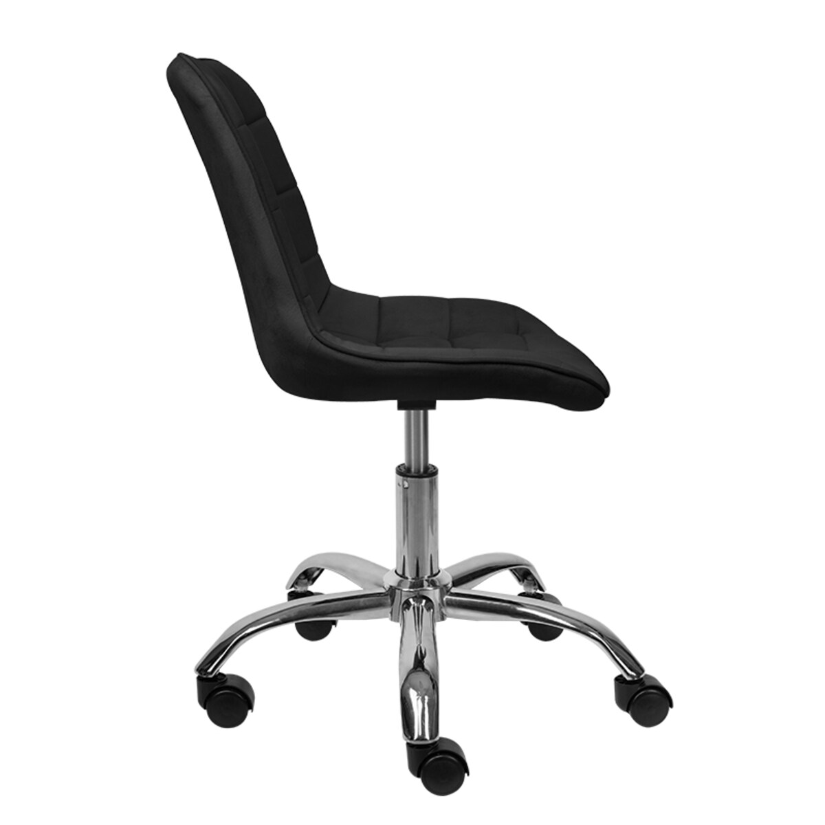 Fotel biurowy krzesło obrotowe regulowane welurowe czarne