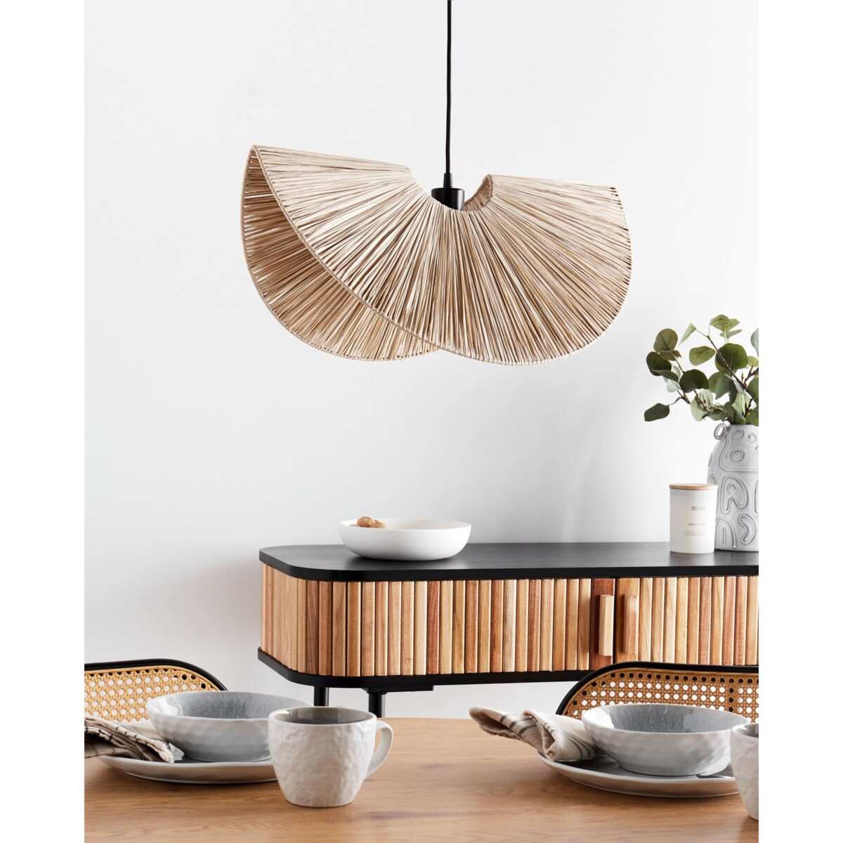 Lampa wisząca papierowa naturalna HERRON