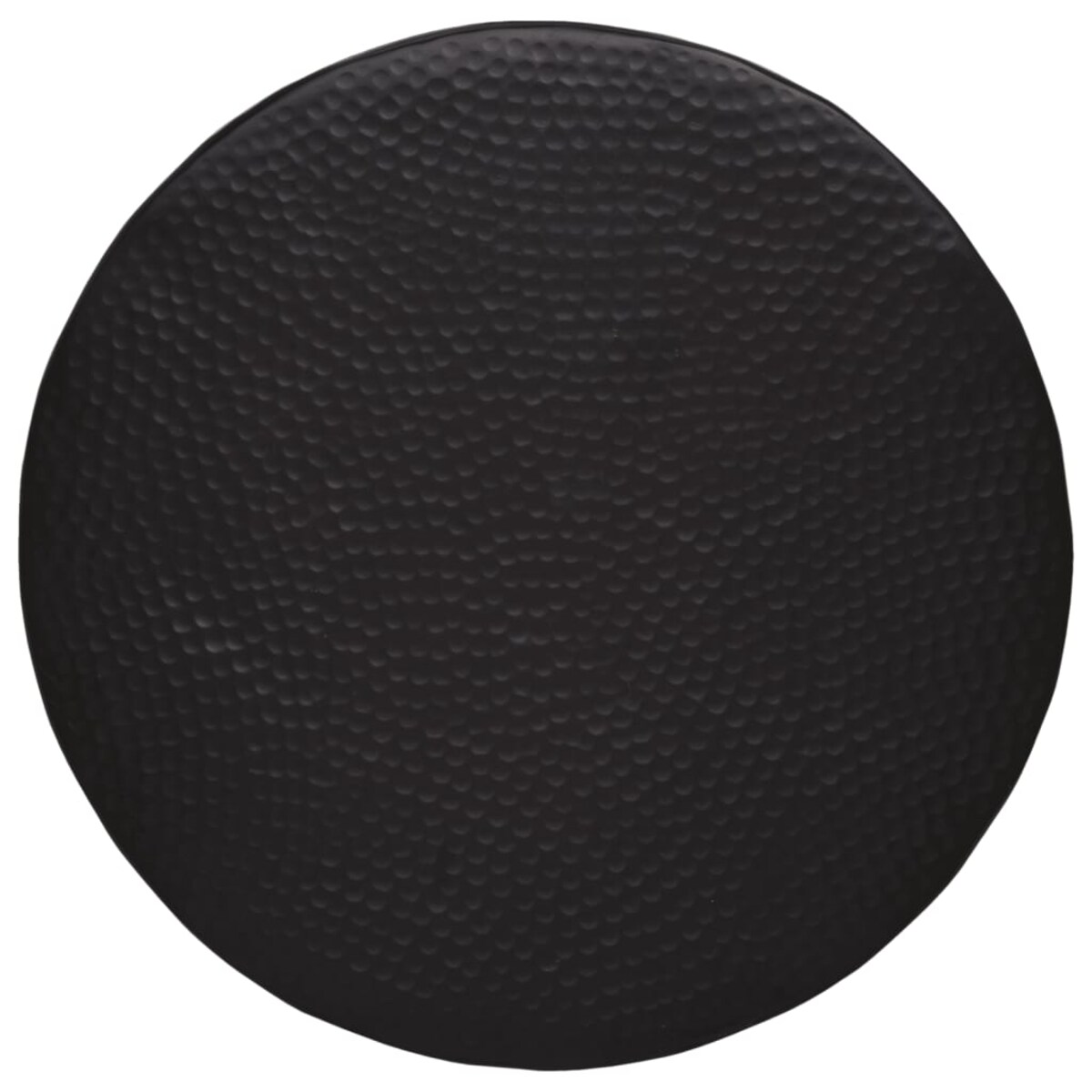 vidaXL Stolik kawowy z młotkowanego aluminium, Ø 50x30 cm, czarny