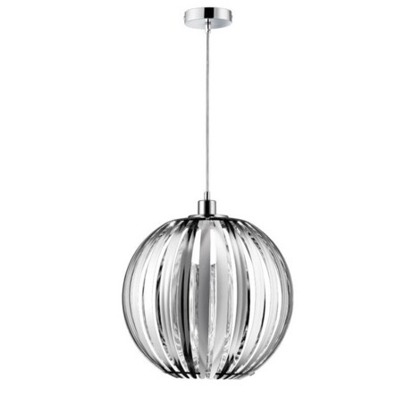Kulista lampa wisząca Zucca 304100106 crystal glamour do salonu chrom