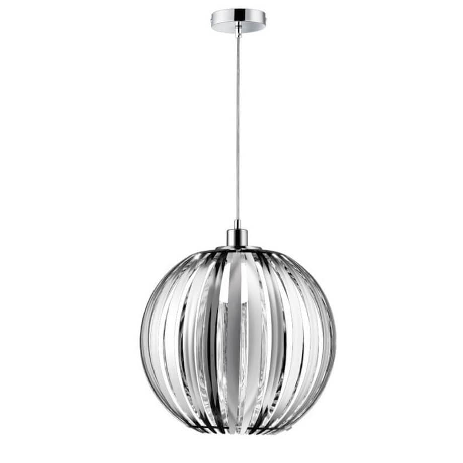 Kulista lampa wisząca Zucca 304100106 crystal glamour do salonu chrom