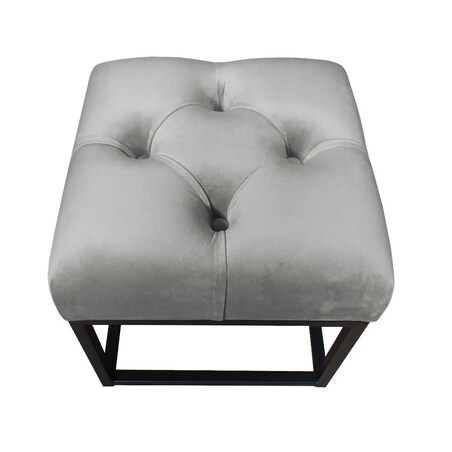 Pufa CHARLIE MG VELVET szara