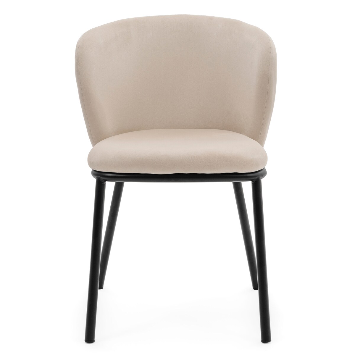 KRZESŁO TAPICEROWANE WELUROWE DO SALONU JADALNI GLAMOUR BEŻOWE BARI