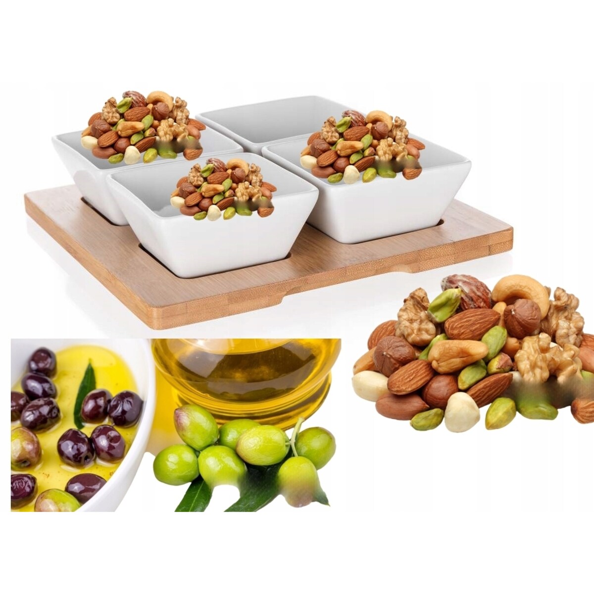 MISECZKI DO DIPÓW sosów przekąsek orzeszki NA DESCE BANQUET prezent święta